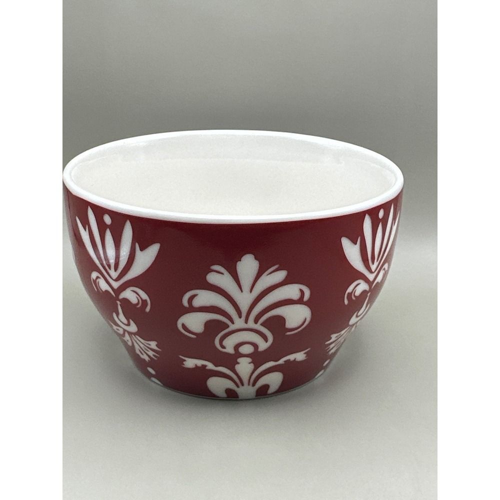 Starbucks 2010 Red & white New Bone China 8 Oz Coffee Cup Mug No Handle